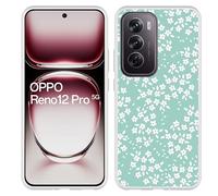Coque Compatible avec Oppo Reno12 Pro Coque en Silicone - Fleurs de Printemps
