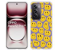 Coque Compatible avec Oppo Reno12 Pro Coque en Silicone - Smileys