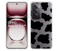 Coque Compatible avec Oppo Reno12 Pro Coque en Silicone - Taches de Vache