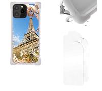 Coque Compatible avec Oukitel C21 Pro Coque Etui Housse + Film Protecteur Fond de Panier Dur PC + Bordure Souple épaissie KB-BLT