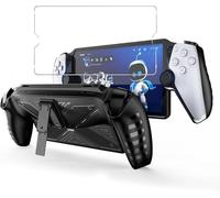 Coque compatible avec Playstation Portal Remote Player 【AriKroii-2 en 1】 1 film de protection pour portail PS pour verre blindé - Coque souple pour portail PS Cadre en TPU souple antidérapant et