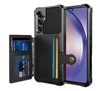 Coque Compatible avec Samsung Galaxy A54 - Porte-Cartes magnétique - Noir