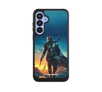 Coque Compatible avec Samsung Galaxy A55 5G Coque de Telephone Coque de Protection NIVOcore Noire Star Wars The Mandalorian Coucher du Soleil