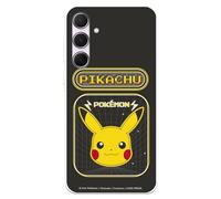 Coque compatible avec Samsung Galaxy A55 5G sous licence officielle Pokémon Pikachu Jeu vidéo pour protéger votre téléphone portable - Coque en silicone transparente souple sous licence officielle