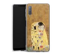 Coque Compatible avec Samsung Galaxy A7 Duos 2018 Étui Housse Klimt ¼uvre d'art Peinture