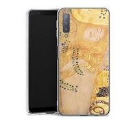 Coque Compatible avec Samsung Galaxy A7 Duos 2018 Étui Housse Klimt ¼uvre d'art Serpents d'eau