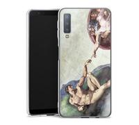Coque Compatible avec Samsung Galaxy A7 Duos 2018 Étui Housse Michel-Ange ¼uvre d'art Peinture