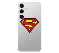 Coque compatible avec Samsung Galaxy S24 Officiel DC Comics Logo pour protéger votre mobile. Coque en silicone transparente souple sous licence officielle DC Comics