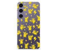 Coque compatible avec Samsung Galaxy S24 Plus, motif Pokémon Pikachu sous licence officielle Pokémon Pikachu