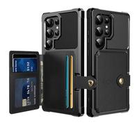 Coque Compatible avec Samsung Galaxy S24 Ultra - Porte-Cartes magnétique - Noir