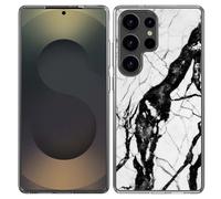 Coque Compatible avec Samsung Galaxy S25 Ultra Coque en Silicone - Conception de marbre