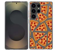 Coque Compatible avec Samsung Galaxy S25 Ultra Coque en Silicone - Soirée Pizza