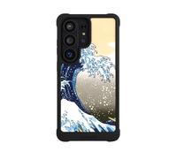 Coque Compatible avec Samsung Galaxy S26 Ultra Coque de Telephone Antichoc Compatible avec MagSafe NIVOmax Noire Katsushika Hokusai La Grande Vague de Kanagawa ¼uvre d'art