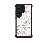 Coque Compatible avec Samsung Galaxy S26 Ultra Coque de Telephone Antichoc Compatible avec MagSafe NIVOmax Noire Couronne de Fleurs Fleur Prairie