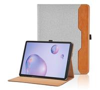 Coque Compatible avec Samsung Galaxy Tab A 8.4 2020 SM-T307 Étui Cover en PU Tablette avec Poche et Porte-Stylo, Multi-Angle Flip Portefeuille Housse avec Fonction Support (Gris)