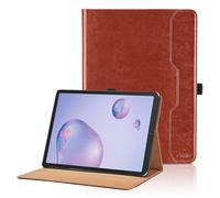Coque Compatible avec Samsung Galaxy Tab A 8.4 2020 SM-T307 Étui Cover en PU Tablette avec Poche et Porte-Stylo, Multi-Angle Flip Portefeuille Housse avec Fonction Support (Marron)