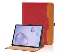 Coque Compatible avec Samsung Galaxy Tab A 8.4 2020 SM-T307 Étui Cover en PU Tablette avec Poche et Porte-Stylo, Multi-Angle Flip Portefeuille Housse avec Fonction Support (Rouge)
