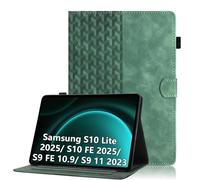 Coque Compatible avec Samsung Galaxy Tab S10 Lite 2025/ S10 FE 2025/ S9 FE 10.9 Pouces/ S9 11 Pouces 2023 Étui Housse en Cuir PU Tablette avec Fonction Support, Protection Magnétique (Vert)