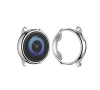 Coque Compatible avec Samsung Galaxy Watch Active Case Bumper Accessoires Protecteur Couverture Complète Soft Silicone Screen Protector Case (Color : Silver)