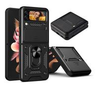 Coque Compatible avec Samsung Galaxy Z Flip 4 5G, Coque Samsung Z Flip 4 5G avec Lentille Coulissante Couverture e Support 360[1718]