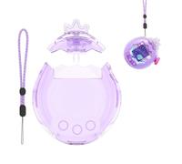 Coque compatible avec Tamagotchi Paradise Electronic Pet - Coque de protection transparente en PC avec cordon de serrage - Violet