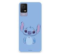 Coque compatible avec TCL 405 - TCL 408 Officielle Disney Stitch Bleu pour protéger votre téléphone portable Coque en silicone transparente souple sous licence officielle Lilo & Stitch