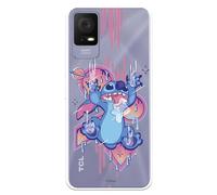 Coque compatible avec TCL 405 - TCL 408 officielle Disney Stitch Graffiti pour protéger votre téléphone portable - Coque en silicone transparente souple sous licence officielle Lilo & Stitch