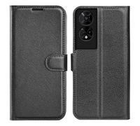 Coque compatible avec TCL 50 5G / TCL T613K-2ALCA112 Étui de protection stand flip livre étui magnétique gel TPU ECO cuir portefeuille poches intérieures compartiment carte (boîtier noir)