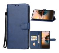 Coque compatible avec TCL 505 écran 6.75 T509K1 étui de protection écran stand flip livre case magnétique gel TPU cuir portefeuille poches intérieures compartiment carte (bleu)