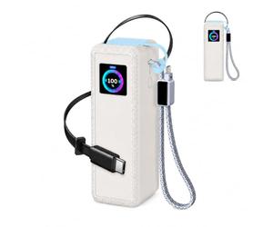 Coque compatible avec UGREEN Nexode Pro Power Bank 25000 mAh 200 W, résistante aux chutes et aux rayures, avec prise de poussière, sortie de câble réservée, design phosphorescent, gris