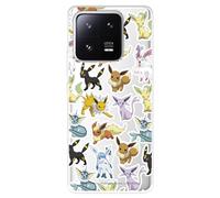 Coque compatible avec Xiaomi 13 Ultra officielle Pokémon Eevee Evolutions - Coque en silicone transparente souple sous licence officielle Pokémon