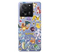 Coque compatible avec Xiaomi 13T - Xiaomi 13T Pro Officiel Pokémon Sticker Poké Ball pour protéger votre téléphone - Coque en silicone souple transparente avec licence officielle Pokémon