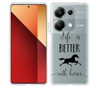 Coque Compatible avec Xiaomi Poco M6 Pro Coque en Silicone - Life is Better with Horses