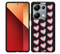 Coque Compatible avec Xiaomi Poco M6 Pro Coque en Silicone Noir - Coeurs avec des Points