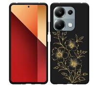 Coque Compatible avec Xiaomi Poco M6 Pro Coque en Silicone Noir - Mystic Flower