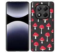 Cazy Housse adaptée au Xiaomi Poco X7 Housse silicone noir - champignons