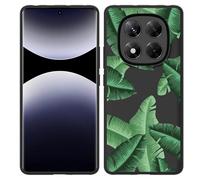 Coque Compatible avec Xiaomi Poco X7 Coque en Silicone Noir - Feuilles de Palmier