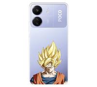 Coque compatible avec Xiaomi Redmi 13C - Poco C65 Officielle Dragon Ball Goku Super Saiyan pour protéger votre téléphone portable Coque en silicone transparent souple sous licence officielle Dragon