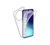 Coque Compatible avec Xiaomi Redmi 14C, Transparent Housse Silicone TPU Gel et PC Rigide 360 Degres Protection Anti Choc - TECHTA