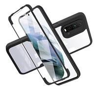 Coque Compatible avec Xiaomi Redmi 9T / Poco M3, Cover 2in1 Hybride Double Couche [360°] Full Body Anti-Choc Protecteur [Doux TPU Front] et [Rigide Back] Housse pour Xiaomi Redmi 9T / Poco M3, Noir