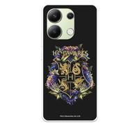 Coque compatible avec Xiaomi Redmi Note 13 4G Officielle Harry Potter Poudlard Floral Coque en silicone transparent souple sous licence officielle Harry Potter
