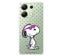 Coque compatible avec Xiaomi Redmi Note 13 4G Officielle Peanuts Snoopy Cœurs Coque en silicone transparent souple sous licence officielle Snoopy