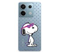 Coque compatible avec Xiaomi Redmi Note 13 5G Officielle Peanuts Snoopy Cœurs pour protéger votre téléphone. Coque en silicone transparente souple sous licence officielle Snoopy