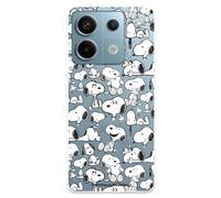 Coque compatible avec Xiaomi Redmi Note 13 5G Officielle Peanuts Snoopy Silhouettes pour protéger votre téléphone. Coque en silicone transparente souple sous licence officielle Snoopy