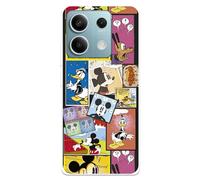 Coque compatible avec Xiaomi Redmi Note 13 Pro 5G - Poco X6 Officielle Disney Mickey Comic Coque en silicone transparent souple sous licence officielle Disney Classic