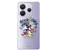 Coque compatible avec Xiaomi Redmi Note 14 5G Officielle Disney Good Vibes Only pour protéger votre téléphone portable Coque en silicone transparent souple sous licence officielle Disney Classic