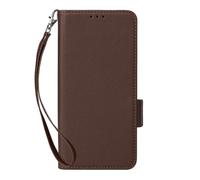 Coque Compatible avec ZTE Nubia Z80 Uitra Case avec Corde de Main,Étui de téléphone en Cuir avec 4 Fentes pour Cartes.Fermeture magnétique.Anti-Glissement et Chute-Brown