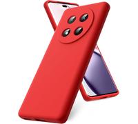 Coque Compatible Honor Magic 7 Lite ¿ Gel Silicone Liquide Ultra Souple Rouge, Antidérapante Et Anti-Traces Avec Intérieur Microfibre