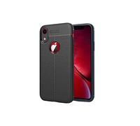 ebestStar - Coque Compatible avec iPhone XR Apple Etui Housse Silicone TPU Souple Anti-Choc Motif Cuir Anti-dérapante, Noir [Appareil: 150.9 x 75.7 x 8.3mm, 6.1'']