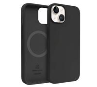 Coque Compatible MagSafe en Silicone pour iPhone 14 Plus avec Anneau Magnétique Noir
